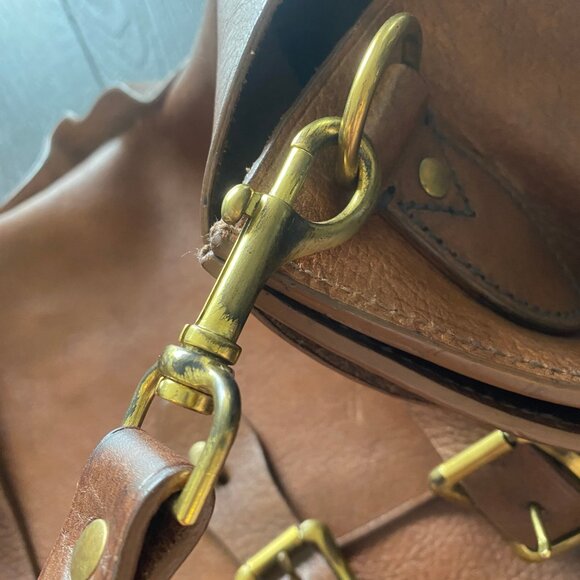 J CREW MONTAGUE French Military Saddlebag Leather Briefcase / Messenger Bag * - Picture 16 of 16